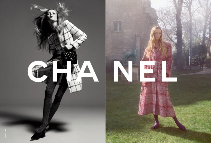 Rianne Van Rompaey featured in  the Chanel advertisement for Autumn/Winter 2022