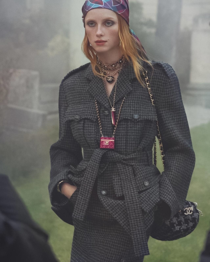 Rianne Van Rompaey featured in  the Chanel advertisement for Autumn/Winter 2022