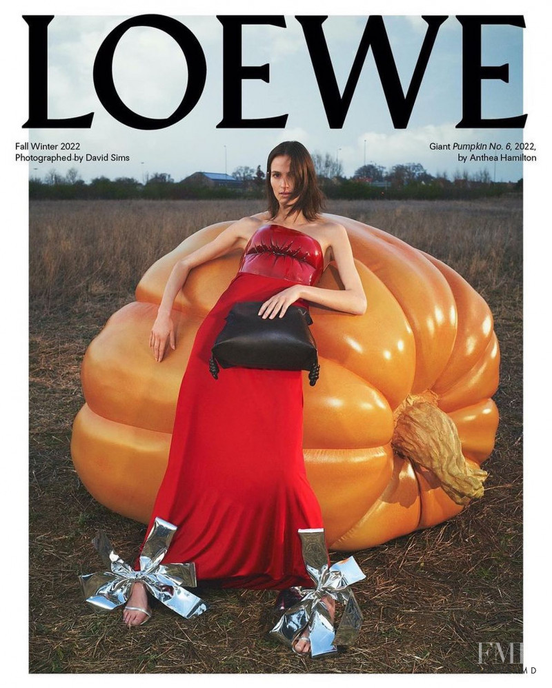 Jeanne Cadieu featured in  the Loewe advertisement for Autumn/Winter 2022