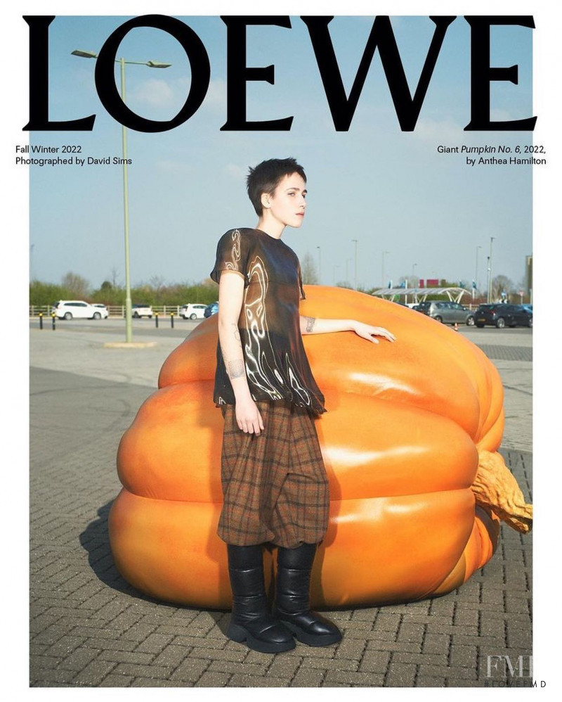 Violette Meima featured in  the Loewe advertisement for Autumn/Winter 2022