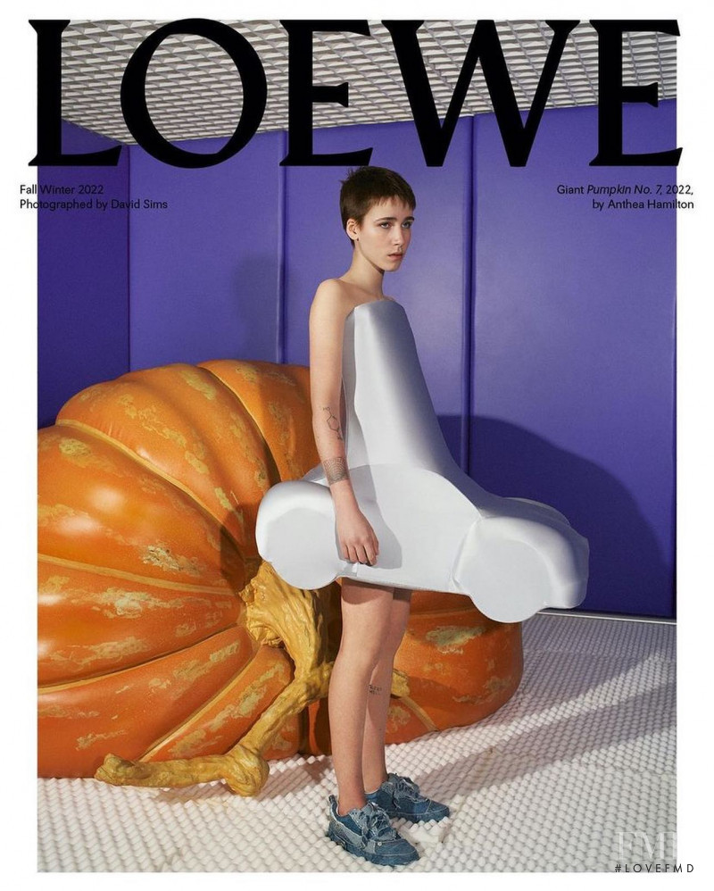 Violette Meima featured in  the Loewe advertisement for Autumn/Winter 2022