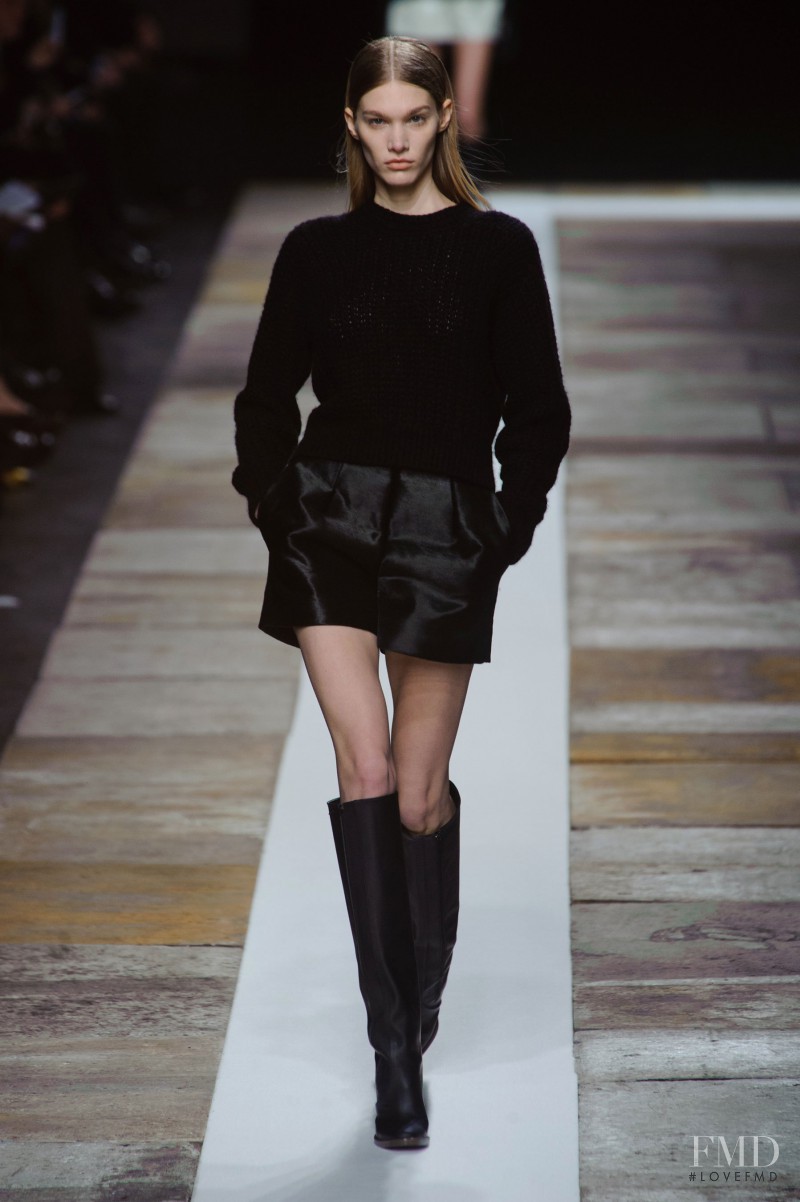 Irina Nikolaeva featured in  the Olivier Theyskens fashion show for Autumn/Winter 2013
