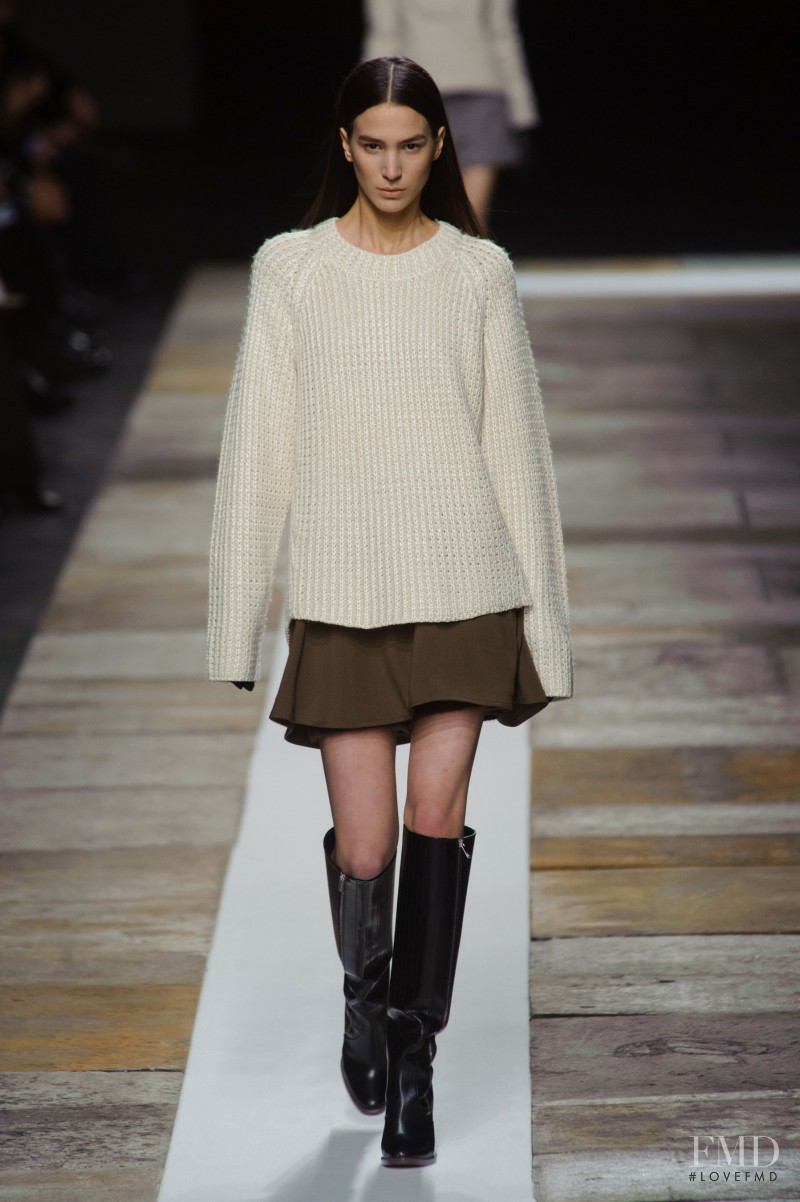 Mijo Mihaljcic featured in  the Olivier Theyskens fashion show for Autumn/Winter 2013