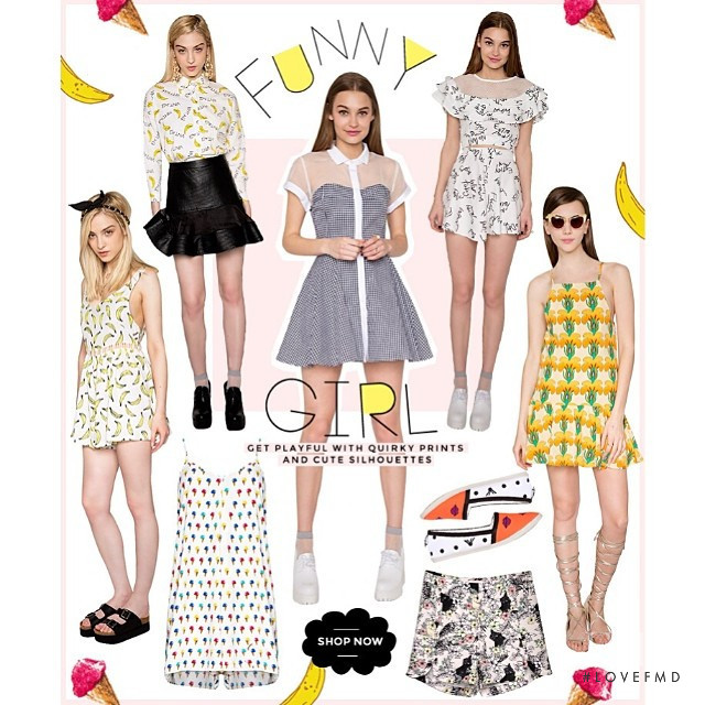 Roosmarijn de Kok featured in  the Pixie Market catalogue for Summer 2015