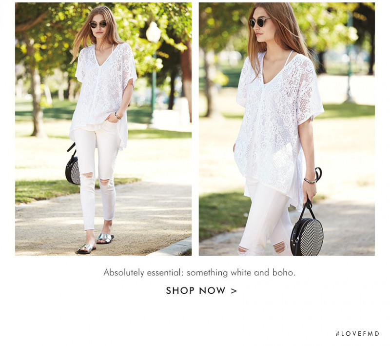 Roosmarijn de Kok featured in  the Banana Republic Summer in the City lookbook for Summer 2015