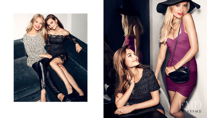 Roosmarijn de Kok featured in  the H&M Divided Shine Bright lookbook for Winter 2014