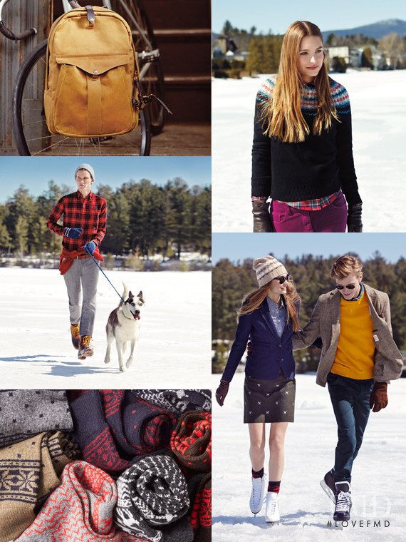 Roosmarijn de Kok featured in  the Brooks Brothers advertisement for Winter 2014