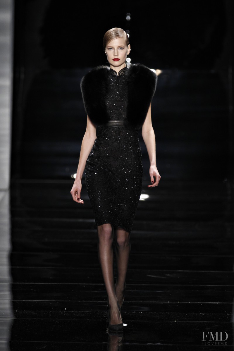 Elisabeth Erm featured in  the Reem Acra fashion show for Autumn/Winter 2013