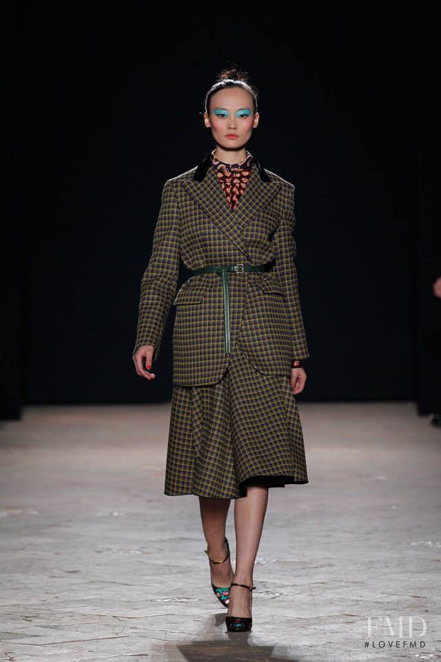 Xiao Xing Li featured in  the Aquilano.Rimondi fashion show for Autumn/Winter 2013