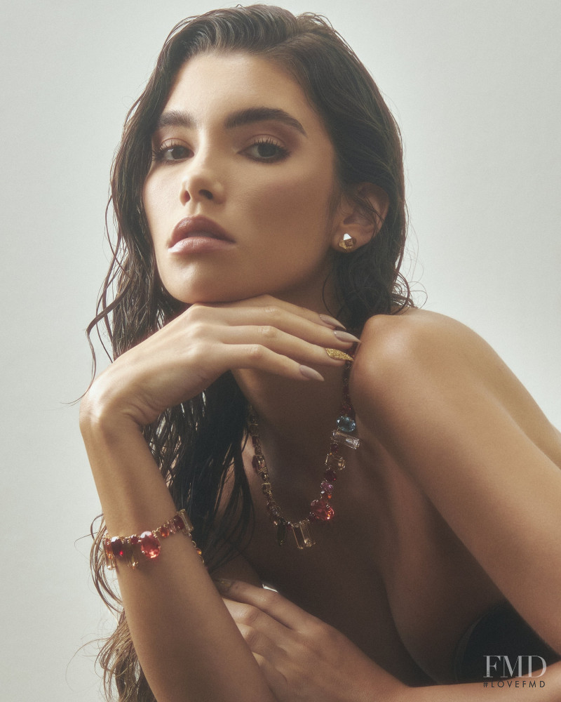 Cindy Mello featured in  the Swarovski advertisement for Summer 2022