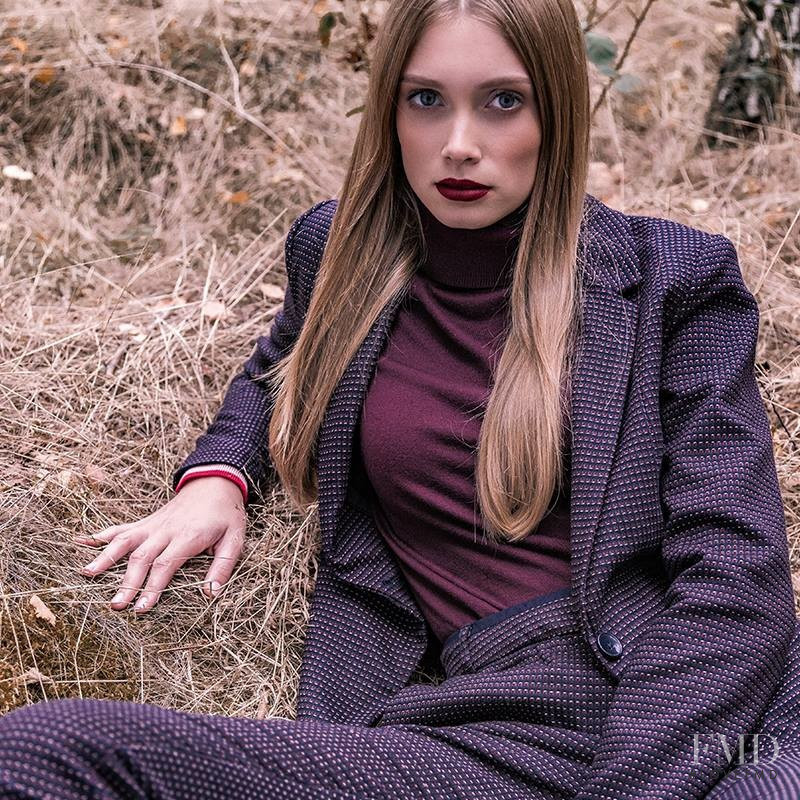 Karoline Seul featured in  the Zero Into the woods lookbook for Fall 2018