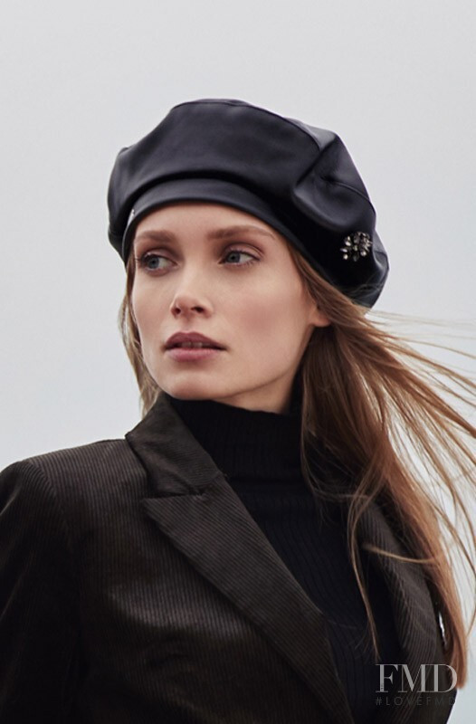 Karoline Seul featured in  the Seeberger Hats advertisement for Autumn/Winter 2019