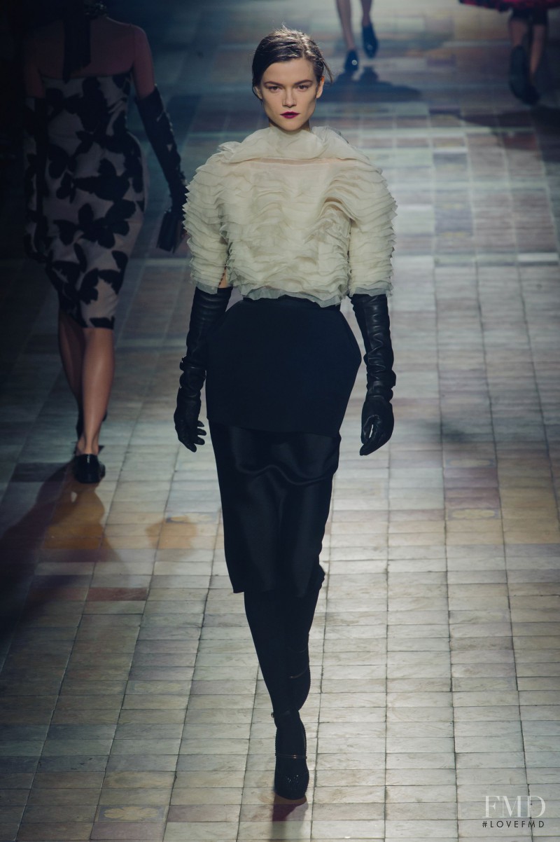Kasia Struss featured in  the Lanvin fashion show for Autumn/Winter 2013