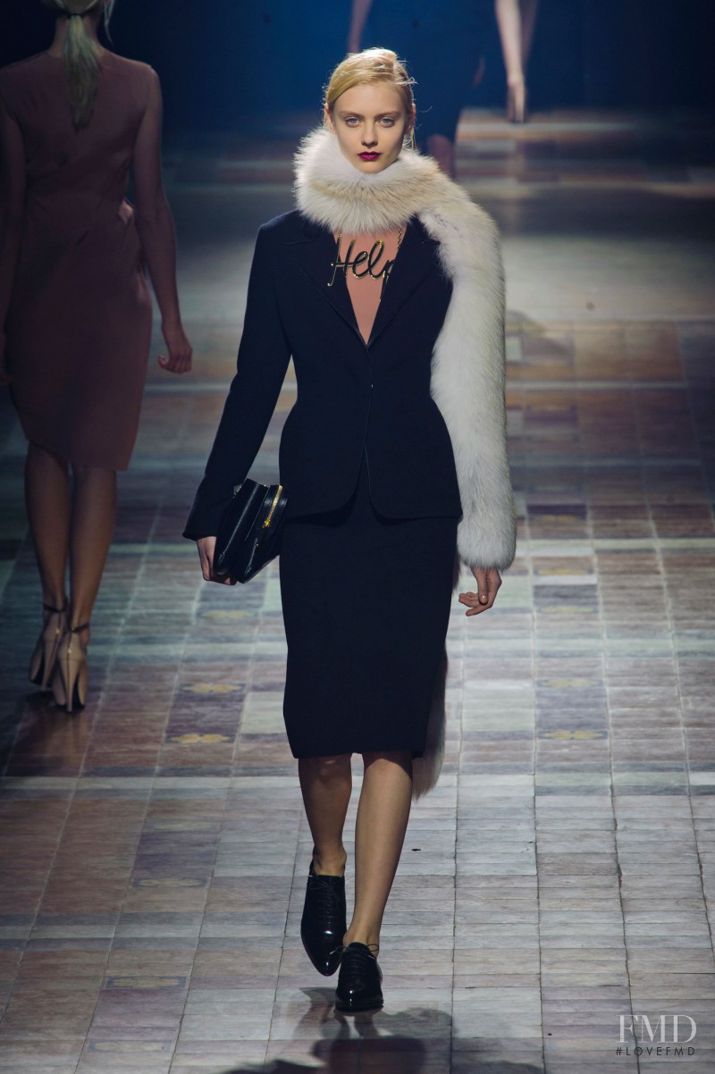 Nastya Kusakina featured in  the Lanvin fashion show for Autumn/Winter 2013