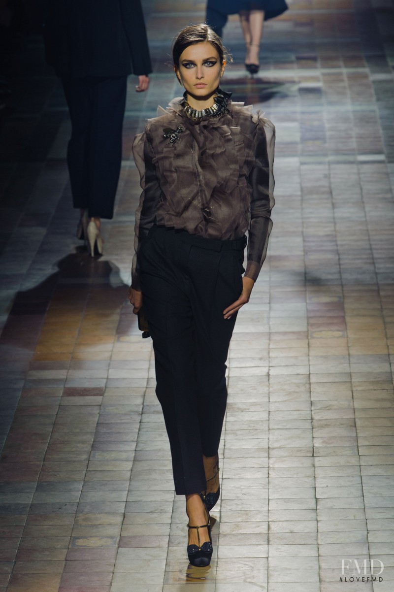 Andreea Diaconu featured in  the Lanvin fashion show for Autumn/Winter 2013