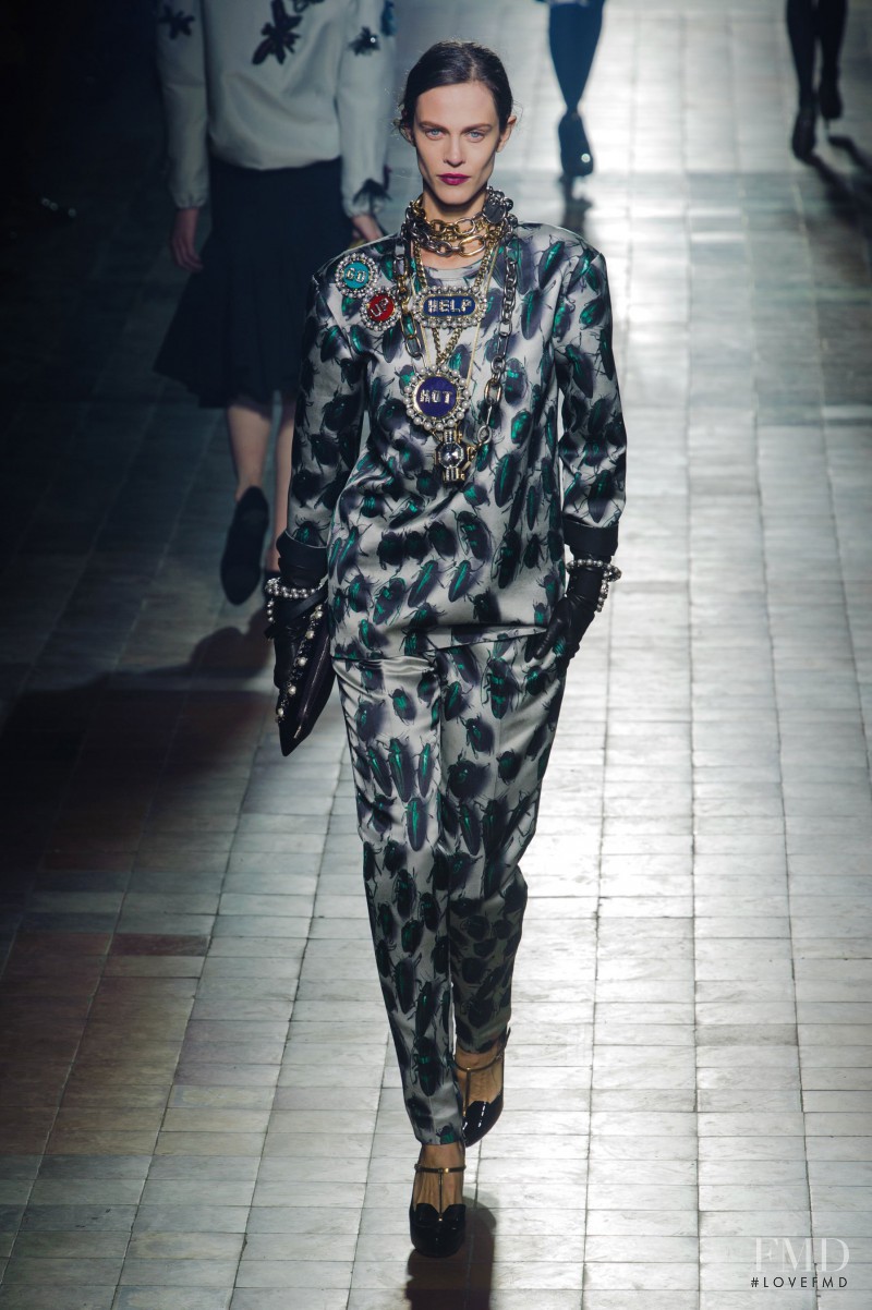 Aymeline Valade featured in  the Lanvin fashion show for Autumn/Winter 2013