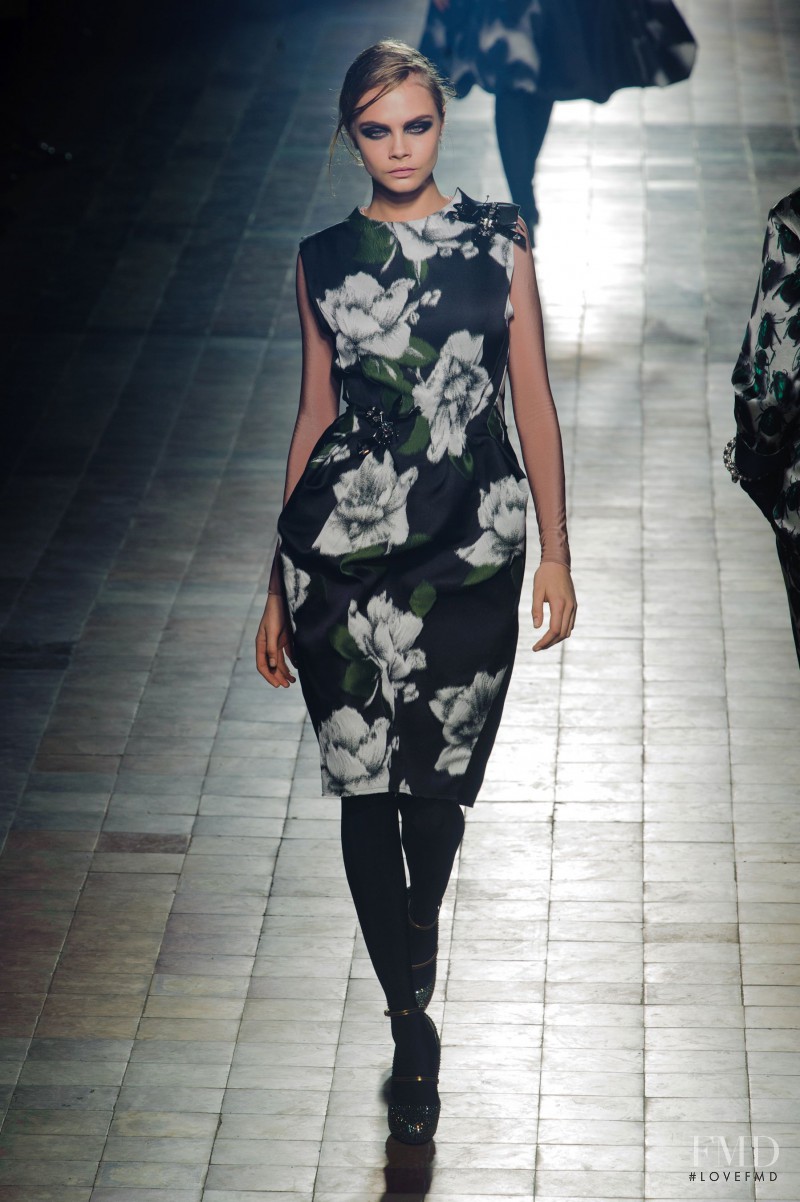 Cara Delevingne featured in  the Lanvin fashion show for Autumn/Winter 2013