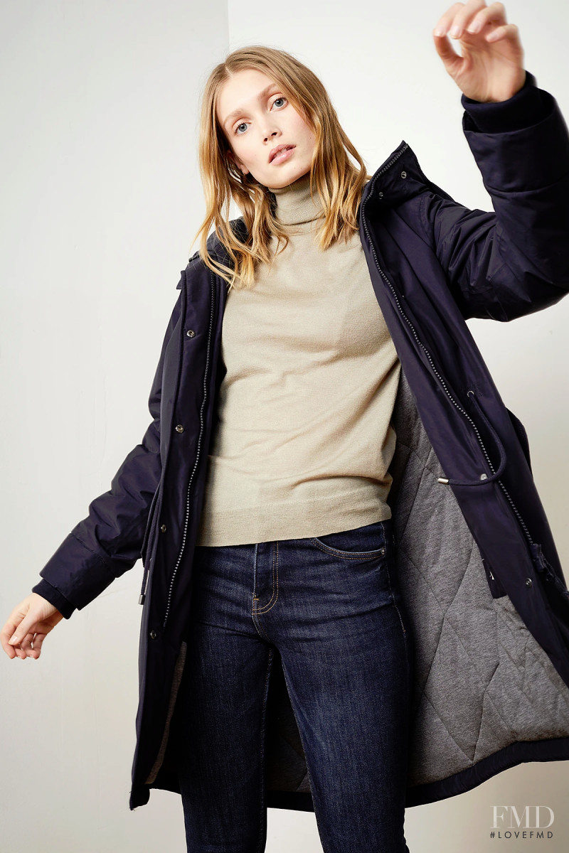 Karoline Seul featured in  the LangerChen Early Fall lookbook for Autumn/Winter 2020