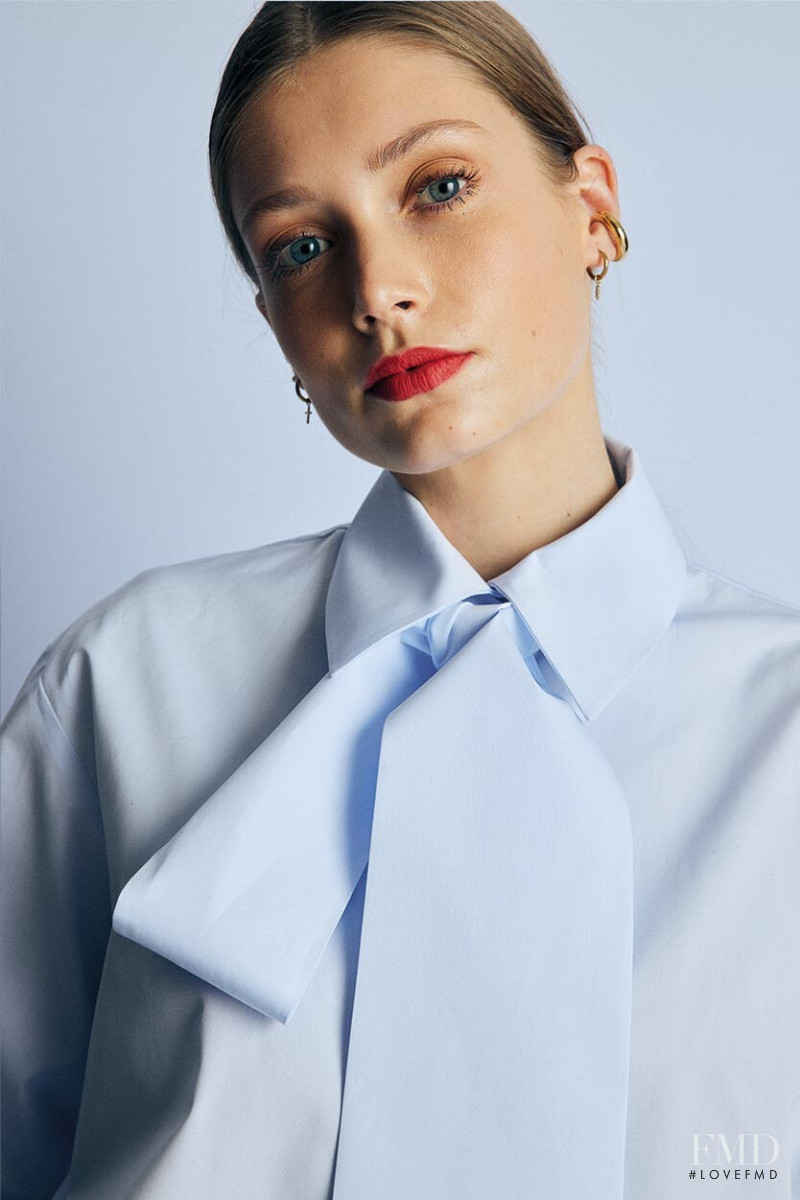 Karoline Seul featured in  the Eva Mann lookbook for Autumn/Winter 2021