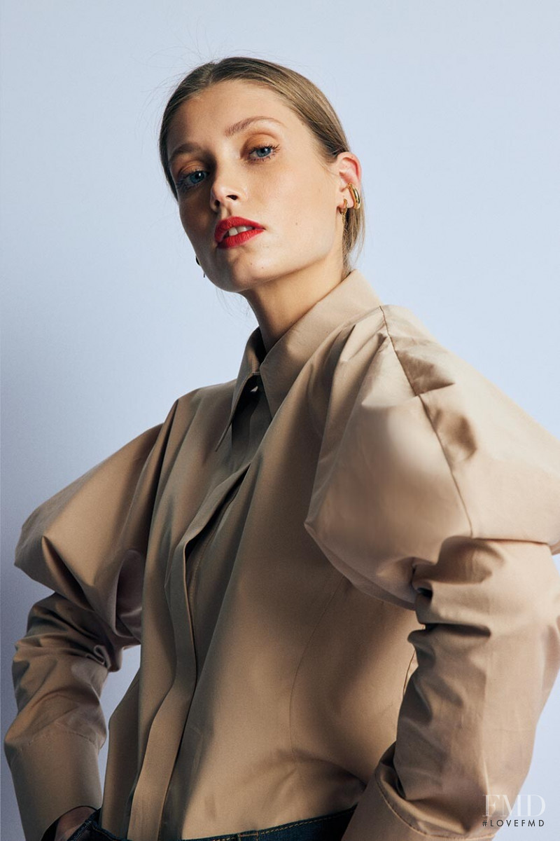 Karoline Seul featured in  the Eva Mann lookbook for Autumn/Winter 2021