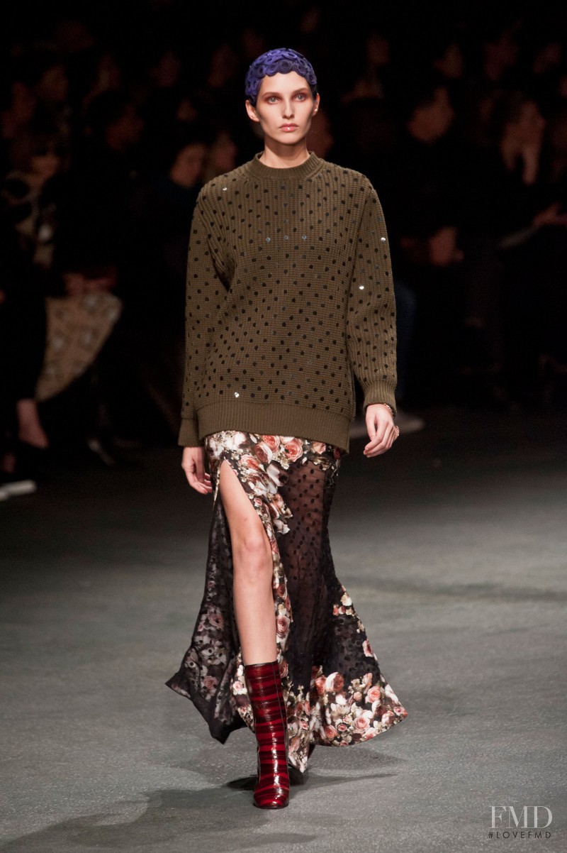 Kelsey van Mook featured in  the Givenchy fashion show for Autumn/Winter 2013