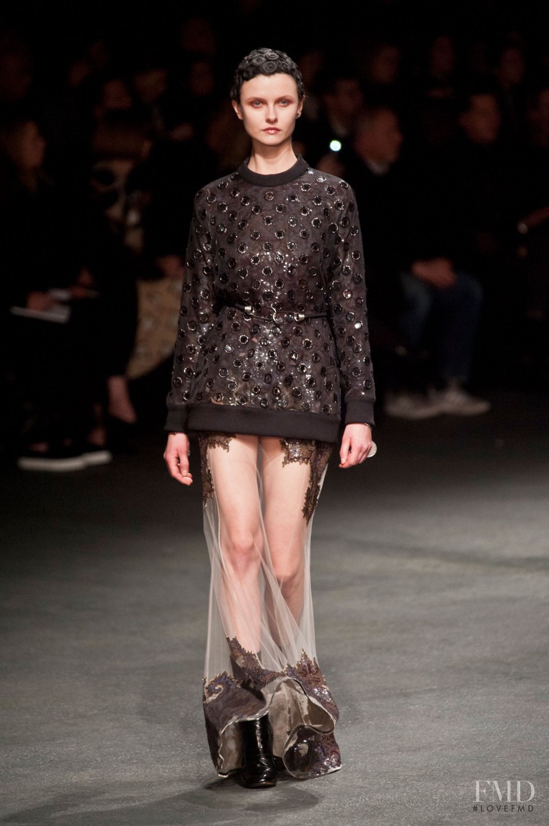 Kamila Filipcikova featured in  the Givenchy fashion show for Autumn/Winter 2013