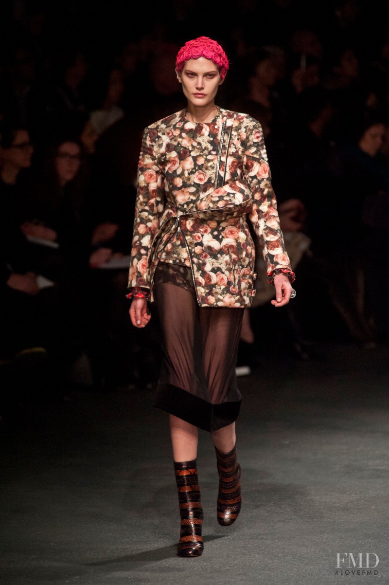 Catherine McNeil featured in  the Givenchy fashion show for Autumn/Winter 2013