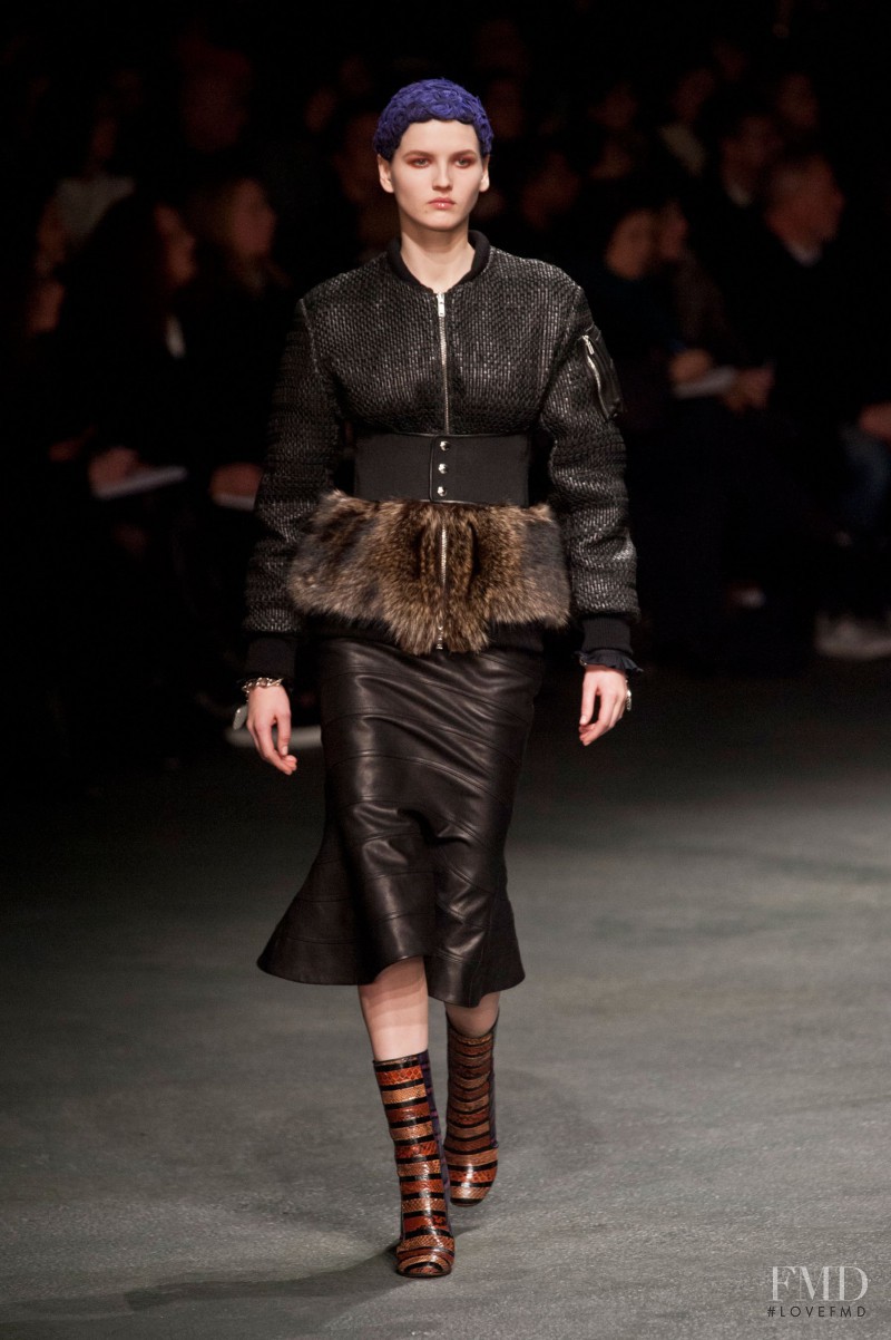 Katlin Aas featured in  the Givenchy fashion show for Autumn/Winter 2013