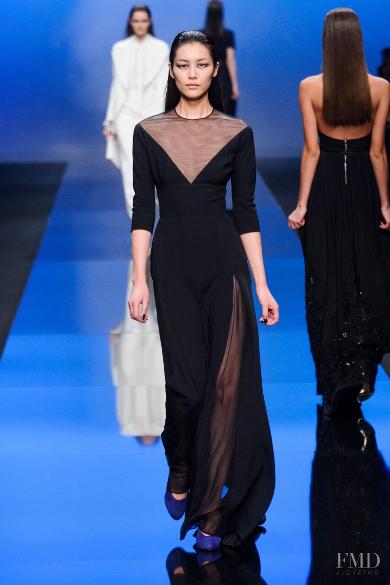 Liu Wen featured in  the Elie Saab fashion show for Autumn/Winter 2013