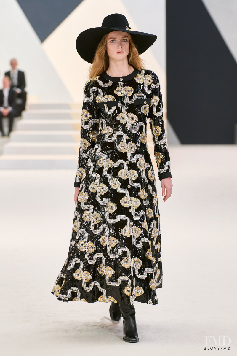 Rianne Van Rompaey featured in  the Chanel Haute Couture fashion show for Autumn/Winter 2022