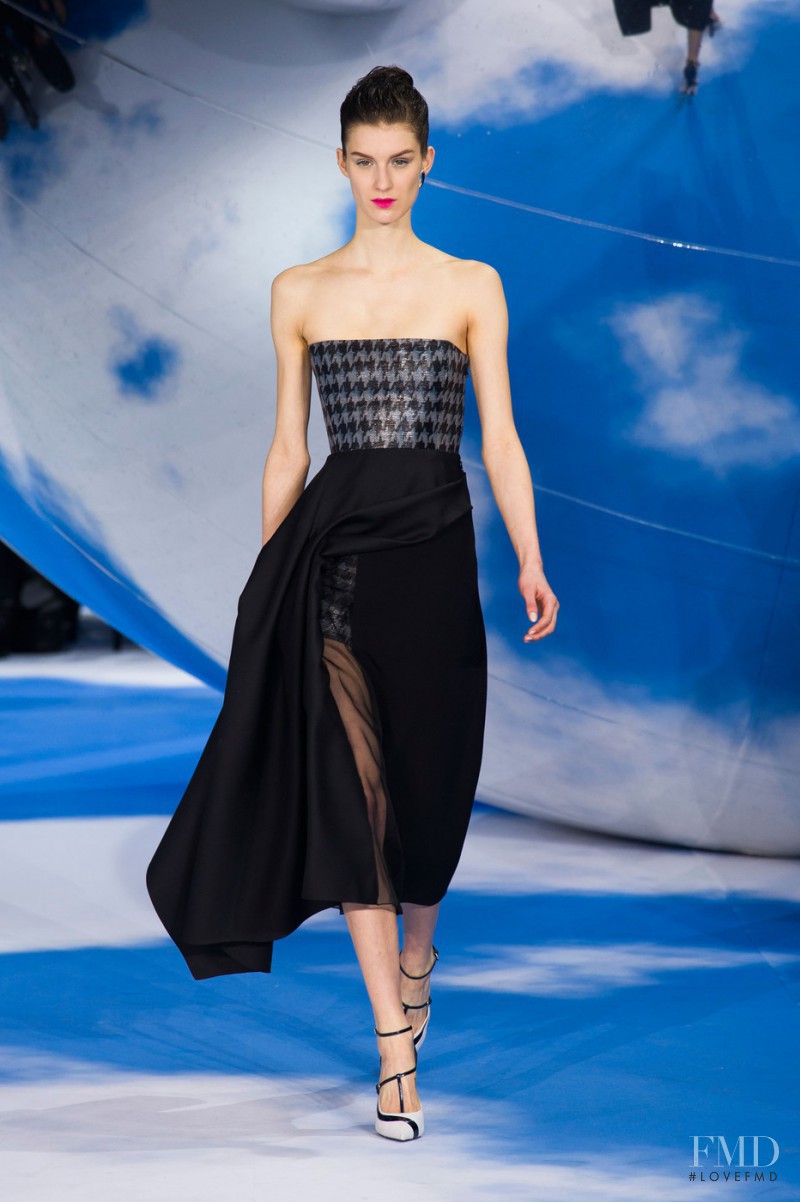 Marte Mei van Haaster featured in  the Christian Dior fashion show for Autumn/Winter 2013