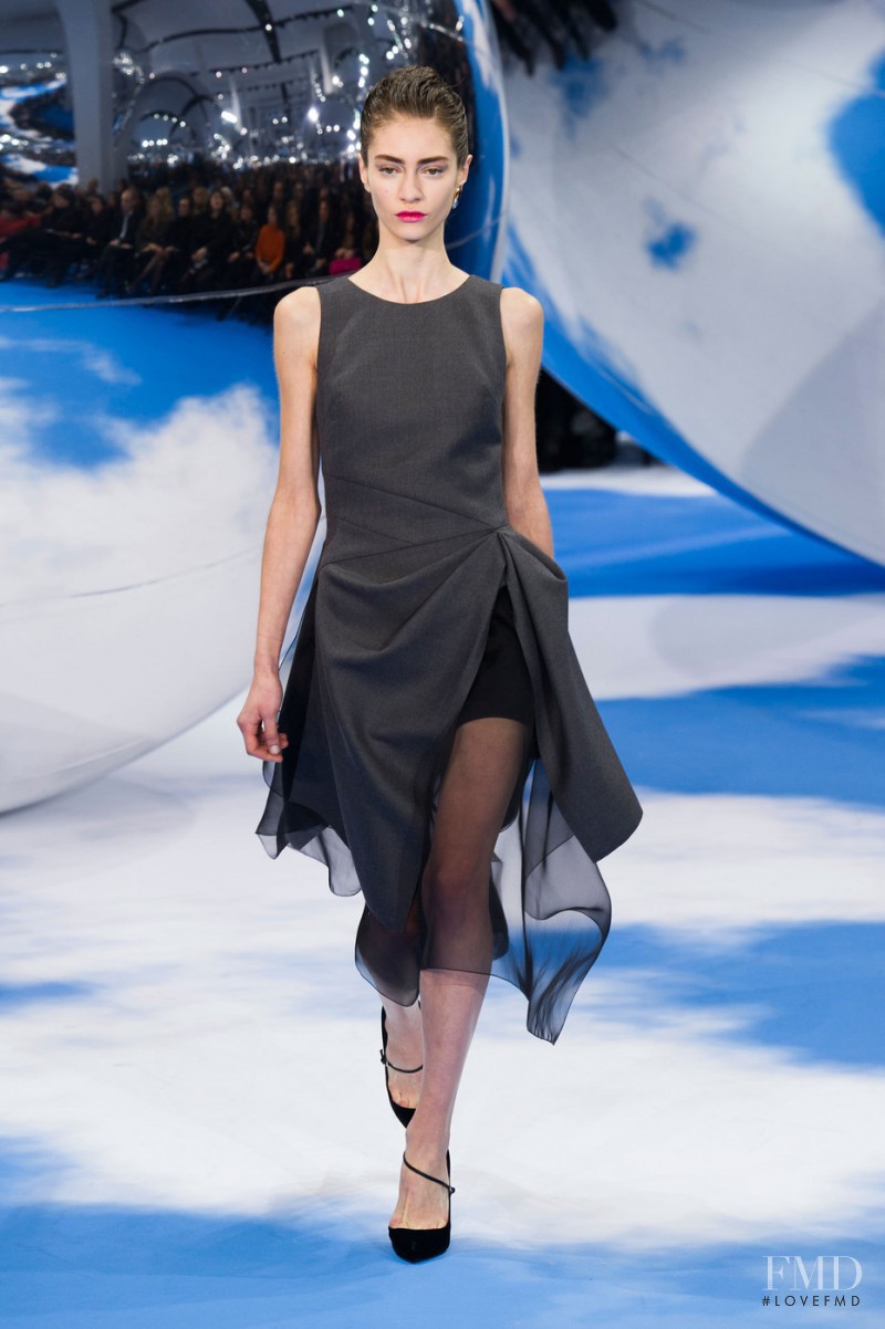 Marine Deleeuw featured in  the Christian Dior fashion show for Autumn/Winter 2013