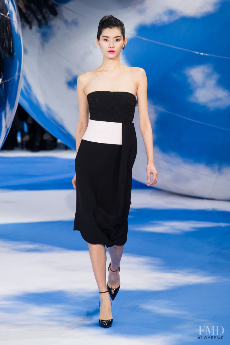 Ming Xi featured in  the Christian Dior fashion show for Autumn/Winter 2013
