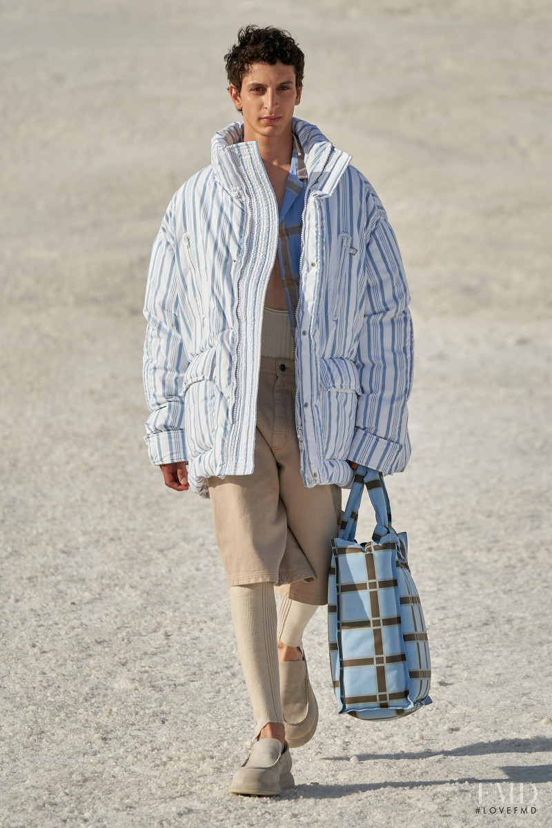 Takfarines Bengana featured in  the Jacquemus fashion show for Autumn/Winter 2022