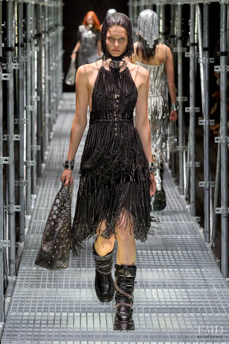 Ida Heiner featured in  the Paco Rabanne fashion show for Spring/Summer 2023