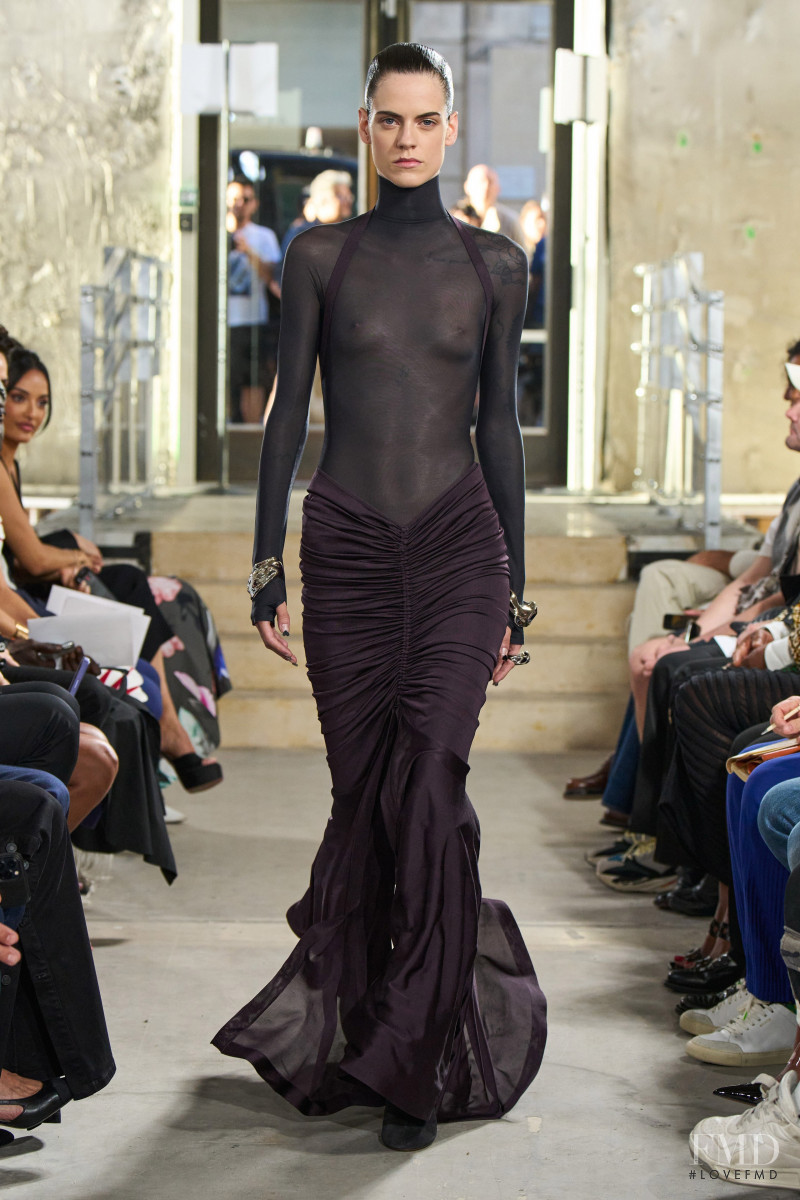 Miriam Sanchez featured in  the Alaia fashion show for Spring/Summer 2023