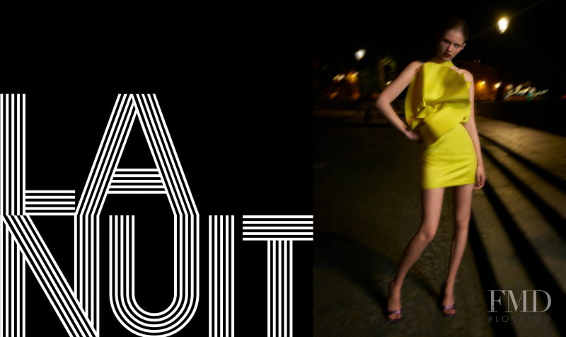 Ida Heiner featured in  the Zara La Nuit advertisement for Summer 2022