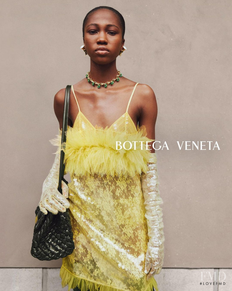 Rhenny Alade featured in  the Bottega Veneta advertisement for Autumn/Winter 2022