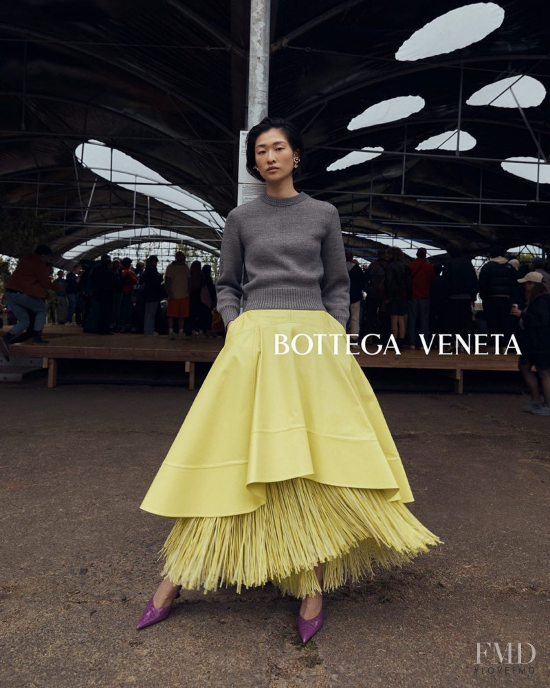 Chu Wong featured in  the Bottega Veneta advertisement for Autumn/Winter 2022