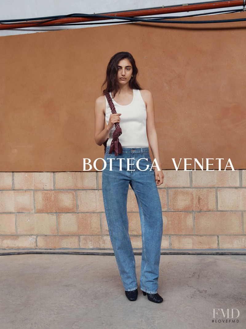 Paola Manes featured in  the Bottega Veneta advertisement for Autumn/Winter 2022