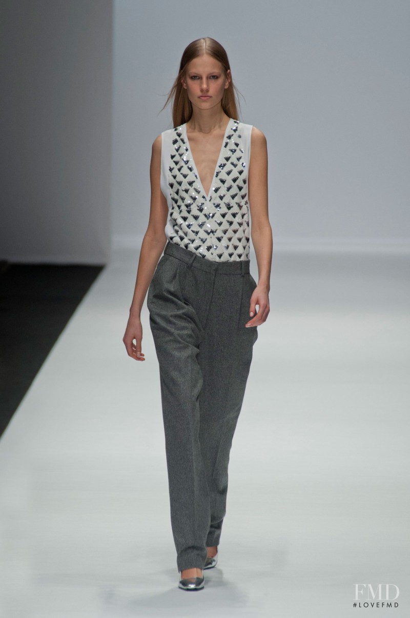 Elisabeth Erm featured in  the Vanessa Bruno fashion show for Autumn/Winter 2013