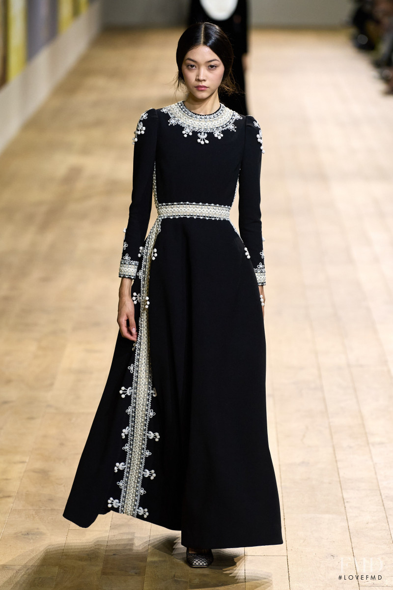 Mika Schneider featured in  the Christian Dior Haute Couture fashion show for Autumn/Winter 2022