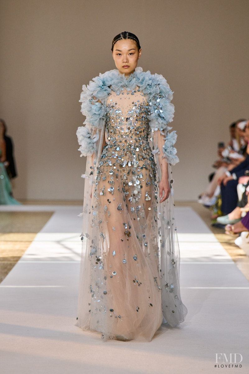 Shuting Yang featured in  the Elie Saab Couture fashion show for Autumn/Winter 2022