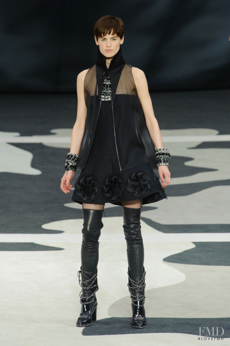 Saskia de Brauw featured in  the Chanel fashion show for Autumn/Winter 2013