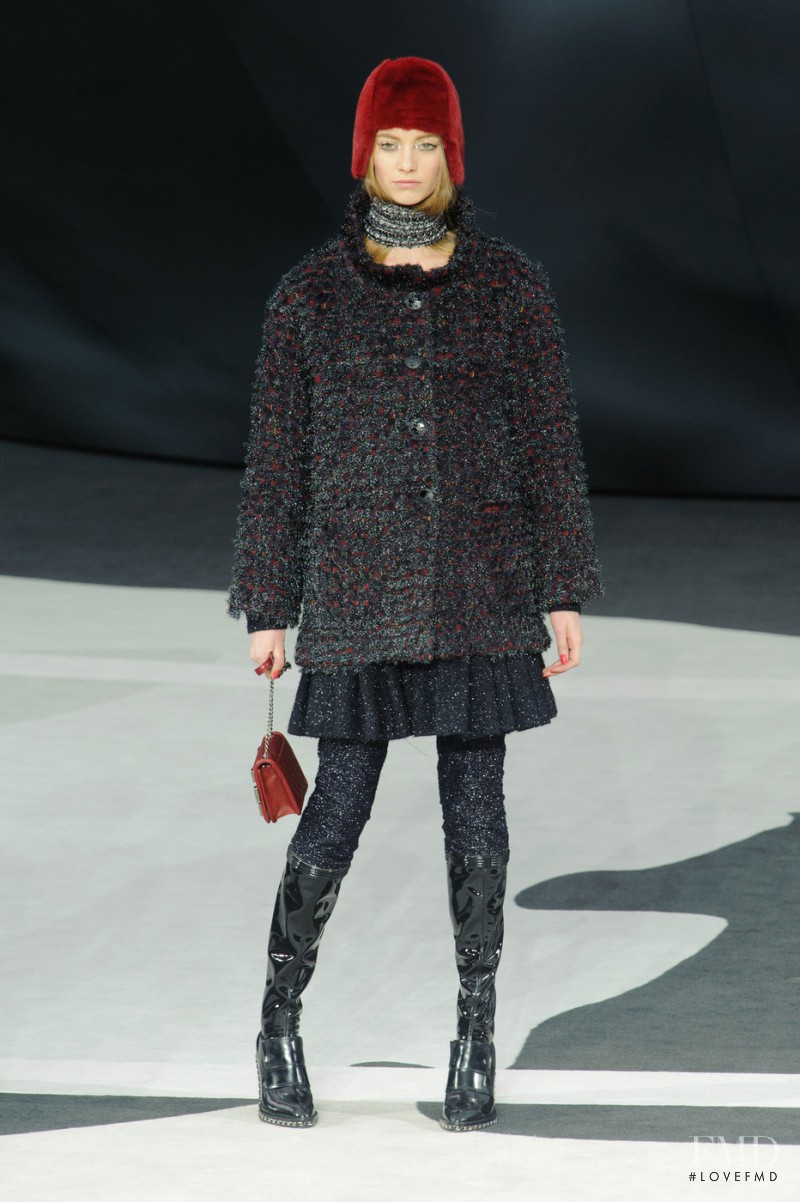 Iris van Berne featured in  the Chanel fashion show for Autumn/Winter 2013