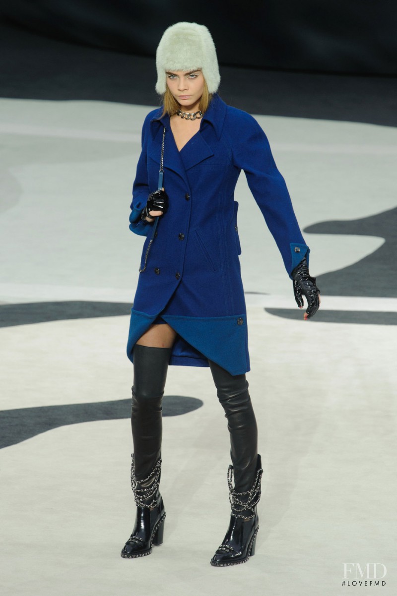 Cara Delevingne featured in  the Chanel fashion show for Autumn/Winter 2013