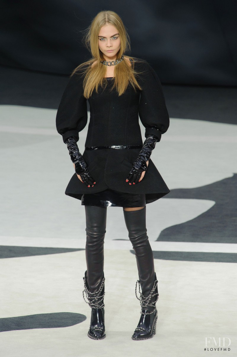 Cara Delevingne featured in  the Chanel fashion show for Autumn/Winter 2013