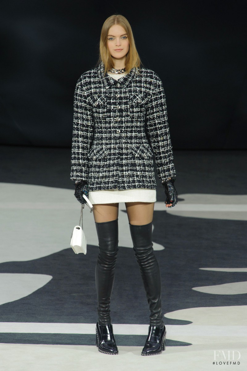 Mirte Maas featured in  the Chanel fashion show for Autumn/Winter 2013