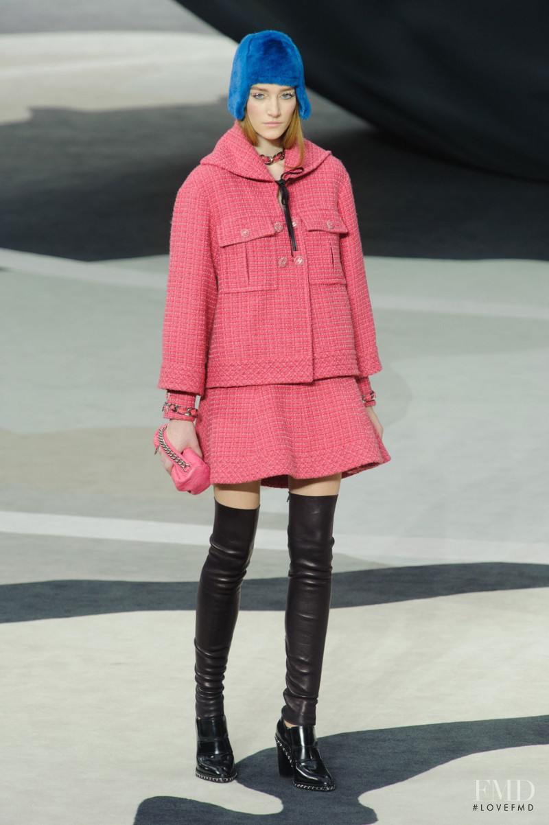 Joséphine Le Tutour featured in  the Chanel fashion show for Autumn/Winter 2013