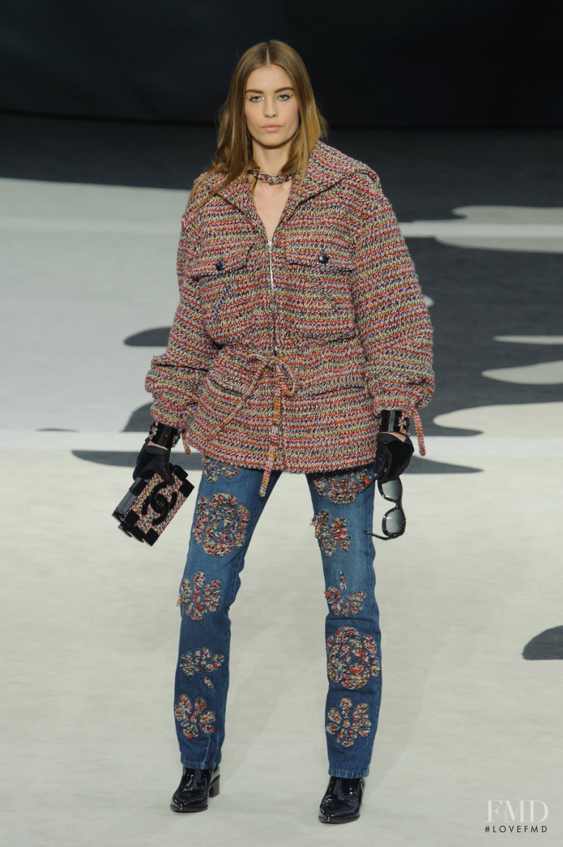 Nadja Bender featured in  the Chanel fashion show for Autumn/Winter 2013